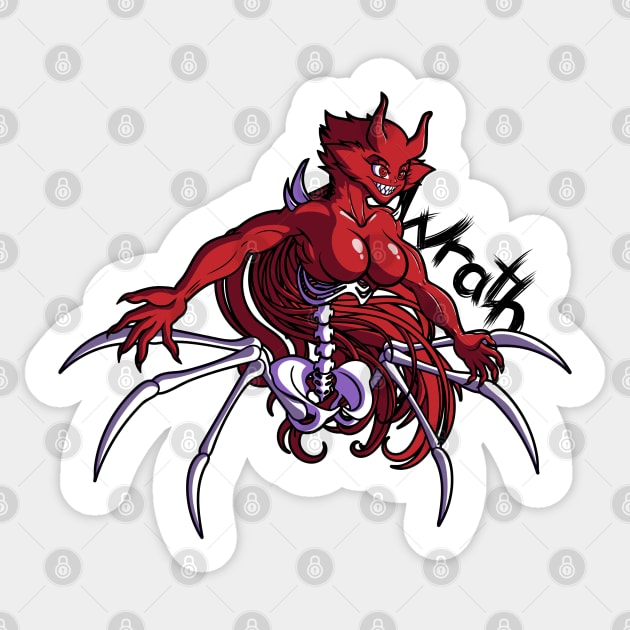 Wrath❤ Sticker by RashChaosMerch